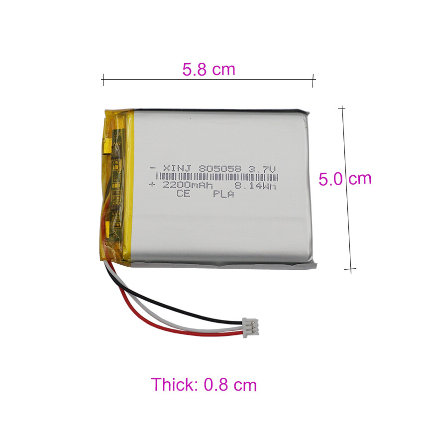 Batería Li 3.7V 2200mah 8.14Wh 805058 repuesto para simulador de golf Skytrak- - Image 2
