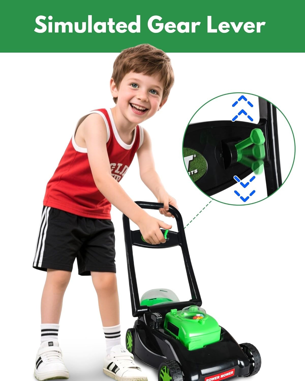 Cortacésped para niños con acción de corte de césped realista y sonidos sin baterías- - Image 4