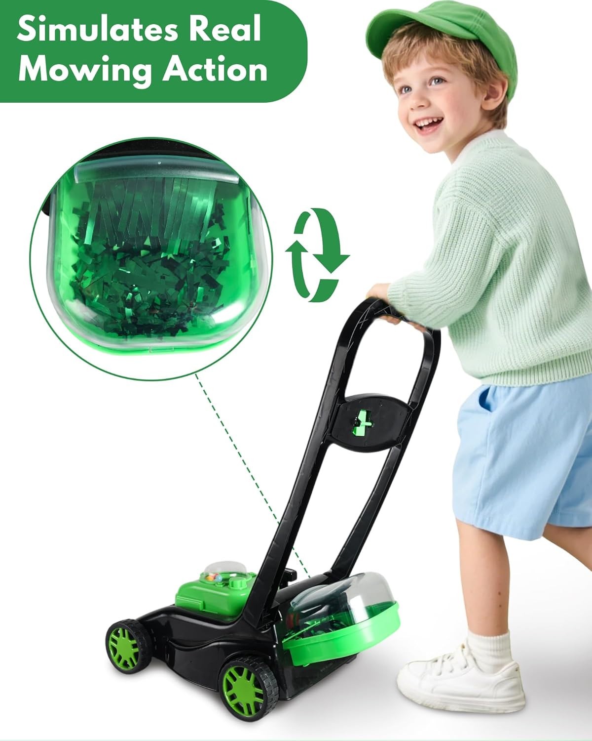 Cortacésped para niños con acción de corte de césped realista y sonidos sin baterías- - Image 5