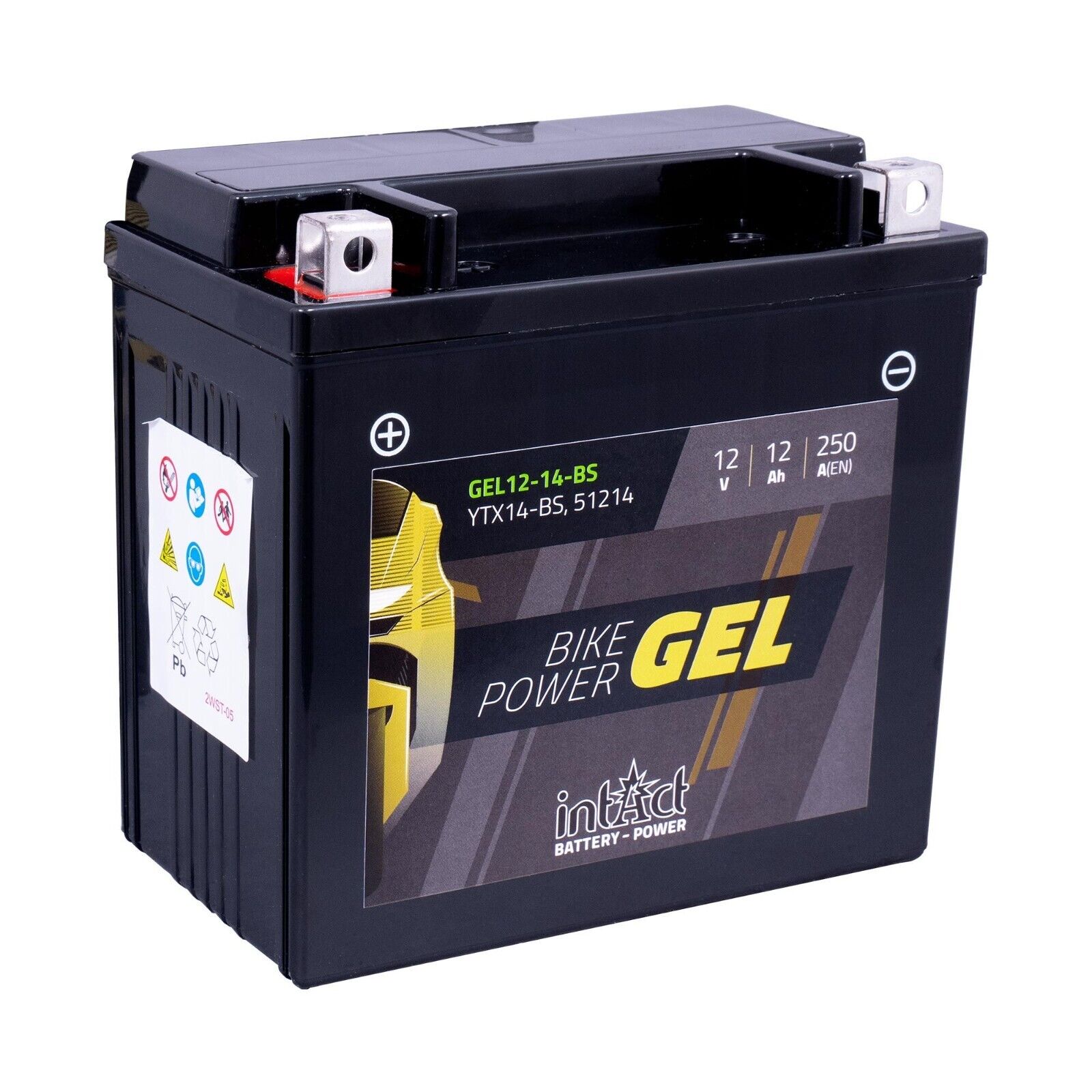 Batería activada de fábrica intAct YTX14-BS Gel Bicicleta-Power Moto-