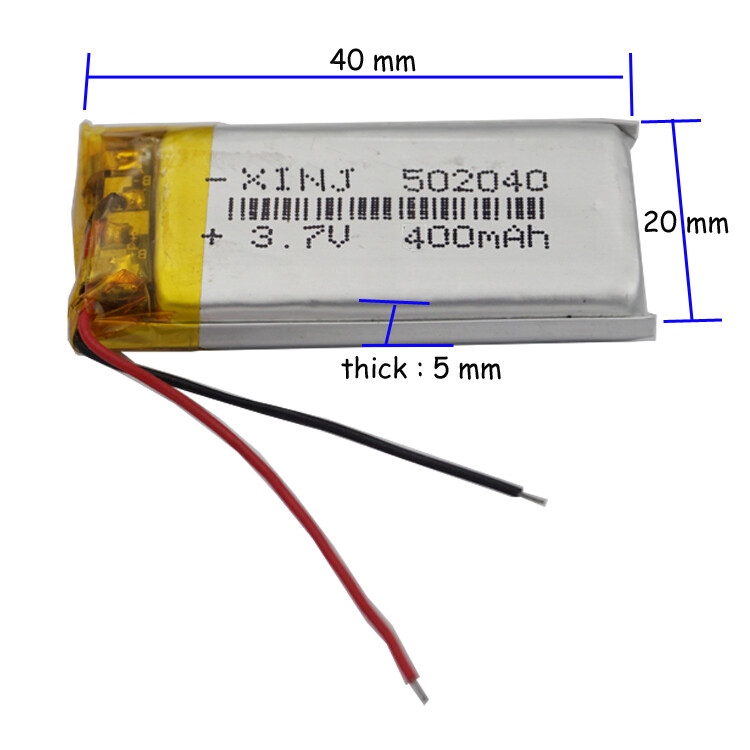 3.7V 400mAh 1.48Wh Li Battery 502040 For GPS Driving Recorder Speaker Headset - Image 2