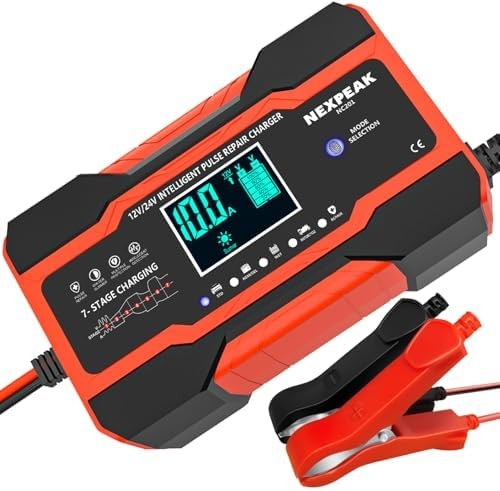 Cargador de Batería Inteligente Mantenedor Automático 12V 24V Coche Camión Marina-