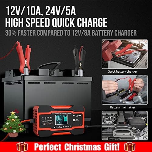 Cargador de Batería Inteligente Mantenedor Automático 12V 24V Coche Camión Marina- - Image 2