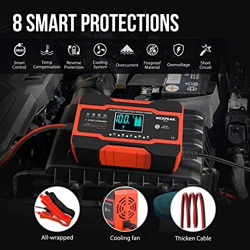 Cargador de Batería Inteligente Mantenedor Automático 12V 24V Coche Camión Marina- - Image 4