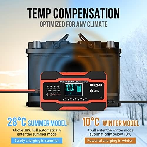 Cargador de Batería Inteligente Mantenedor Automático 12V 24V Coche Camión Marina- - Image 5