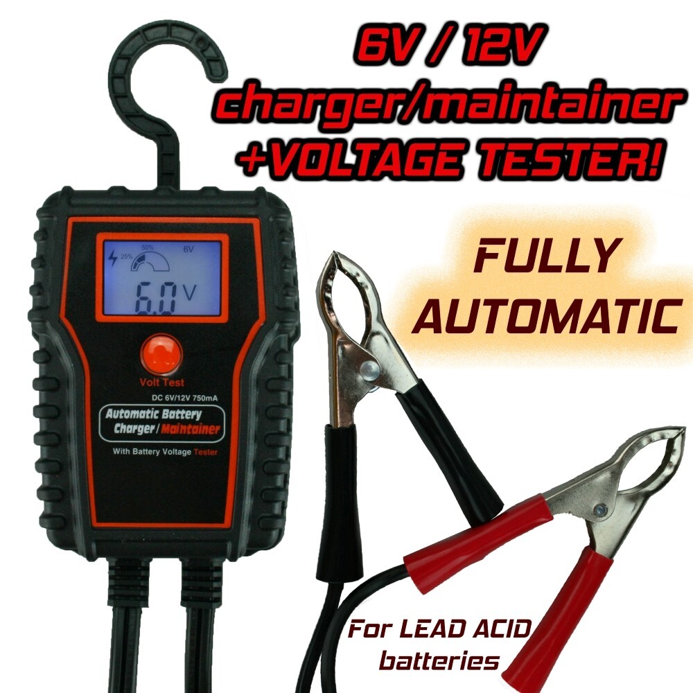 Mantenedor de Batería Automotriz Banshee, 6 V y 12 V, 0,75 Amp-