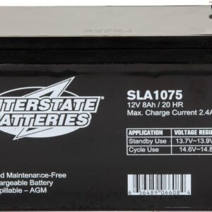 Interstate Batteries 12V 8Ah Battery (SLA1075) Sealed Lead Acid Rechargeable...