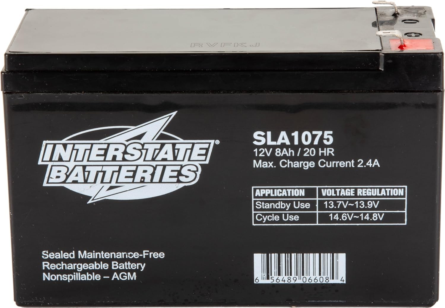 Interstate Batteries 12V 8Ah Battery (SLA1075) Sealed Lead Acid Rechargeable...