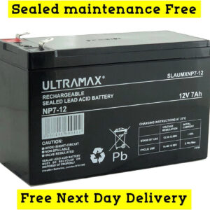 1 x Ultramax ES7-12 Y7-12 12V 7Ah AGM GEL SLA Baterías-