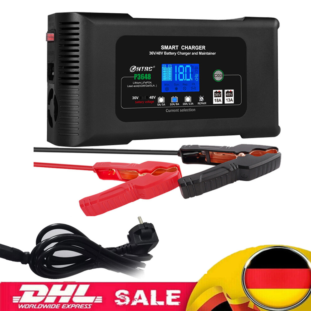 Cargador de batería inteligente de litio 12V 24V LiFePO4 10A 15A 20A 25A-