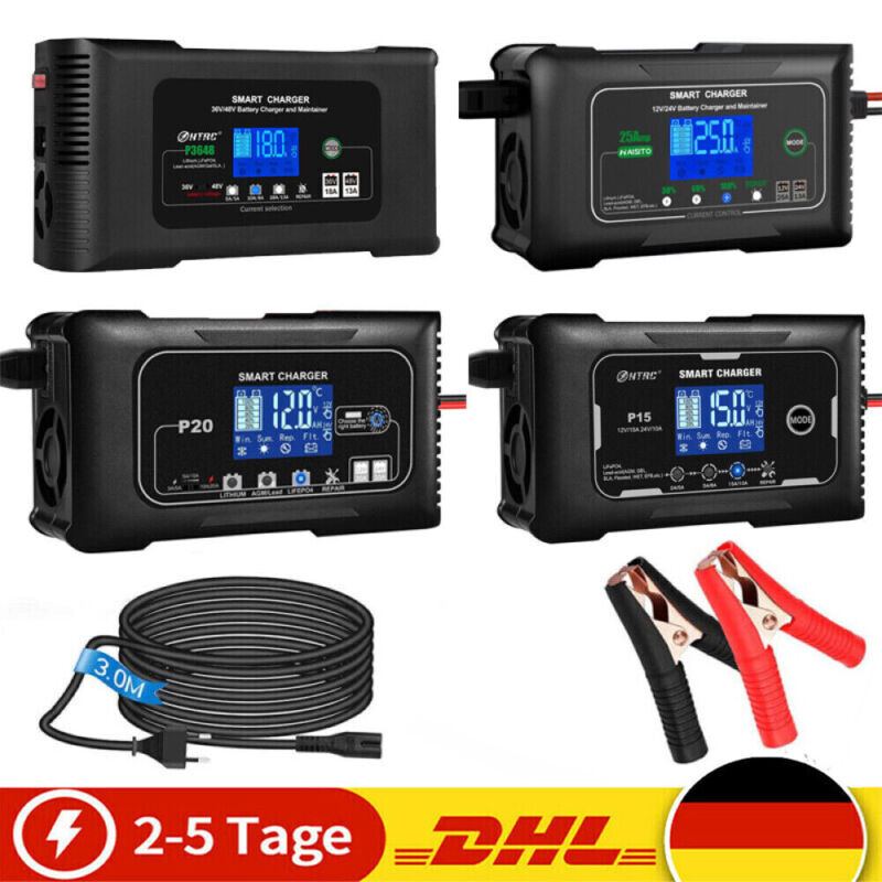 Cargador de batería inteligente de litio 12V 24V LiFePO4 10A 15A 20A 25A- - Image 3