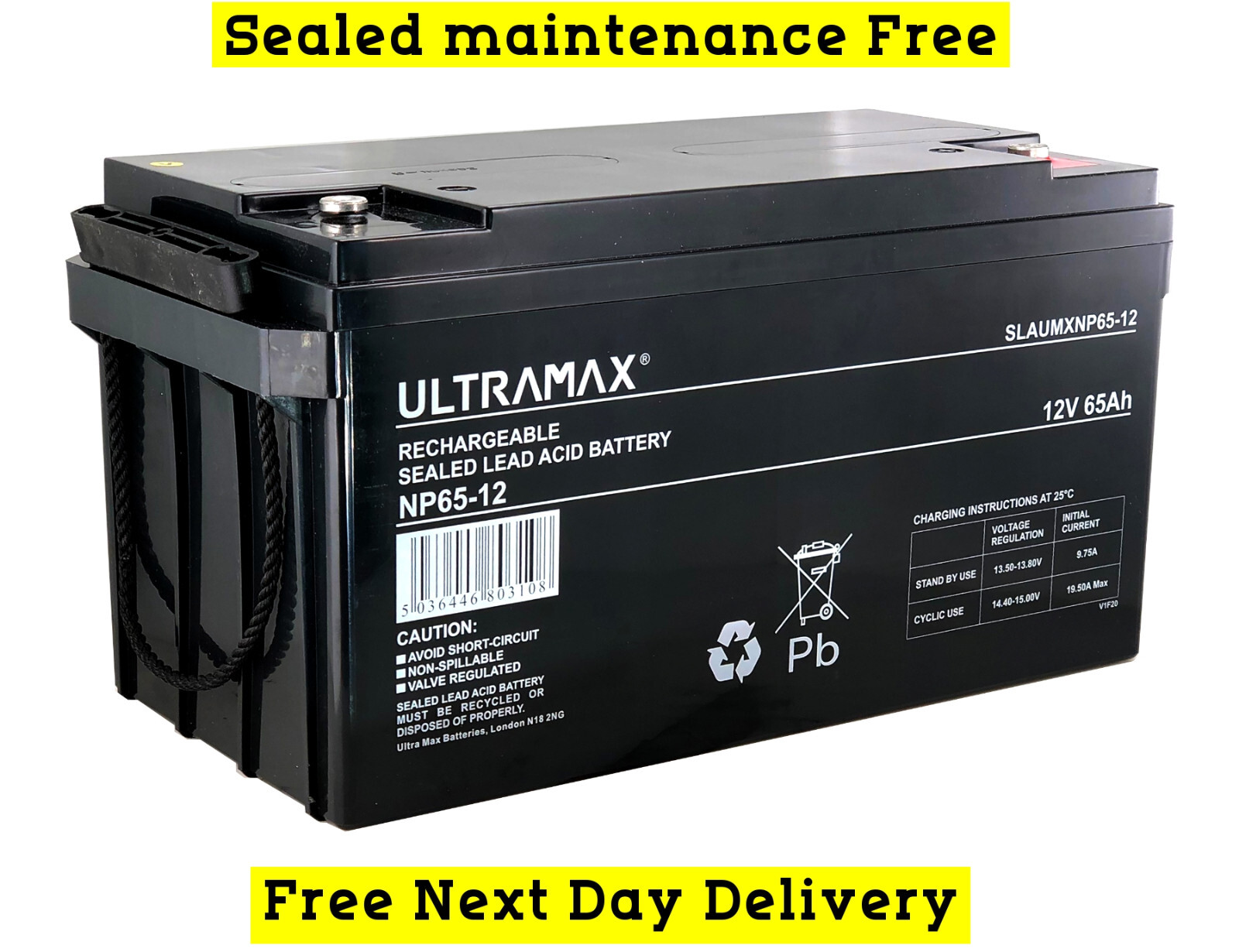 12v 65ah SLA, baterías selladas de plomo ácido-