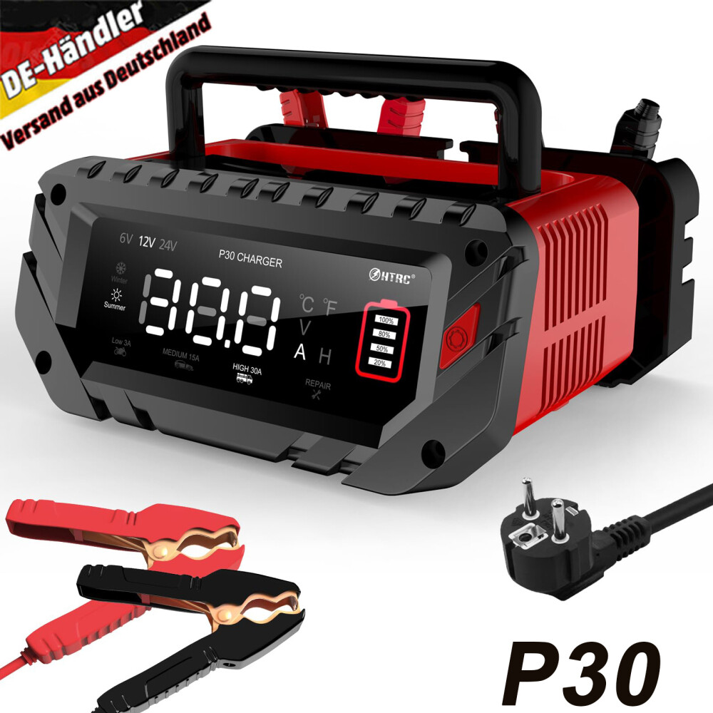 Cargador Batería 12V 24V Camión,10A-25A Coche Litio LiFePO4 AGM GEL SLA Reparación-