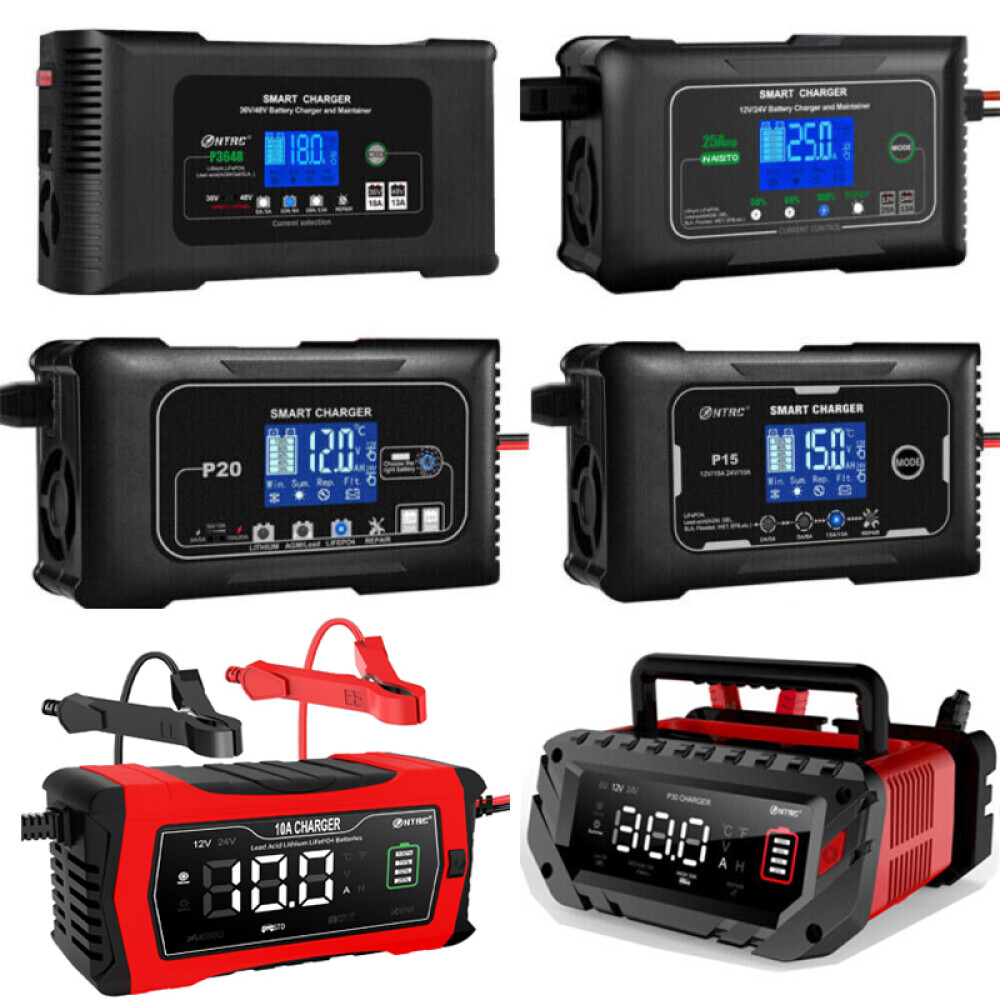 Cargador Batería 12V 24V Camión,10A-25A Coche Litio LiFePO4 AGM GEL SLA Reparación- - Image 2