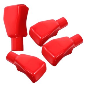 4 Piezas Cubierta de Batería de Coche Terminal Aislamiento Baterías Accesorios Protectores-