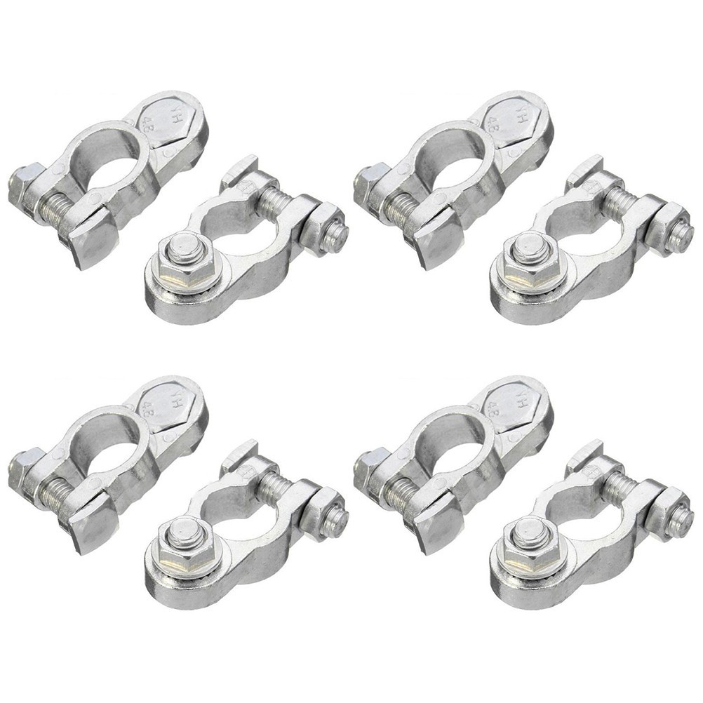 8 Piezas Soporte de Batería Universal 12V Práctico Clip de Terminal de Batería Clip de Batería-
