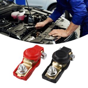 Terminales de batería automotriz con cubierta protectora para una fácil conexión-