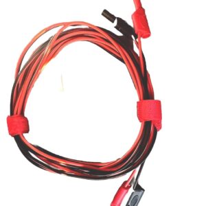 Cables de prueba automotrices 5 metros 5 m flexibles 4 mm apilables clips de cocodrilo y extremos DMM-
