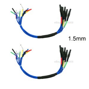 2X Cables de ruptura universales de 6 vías Hantek HT306 para osciloscopio automotriz 1,5 mm-