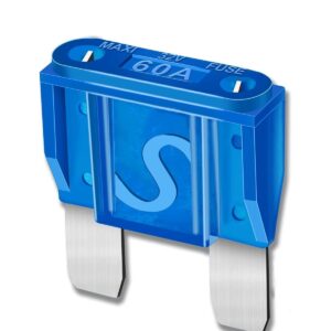 Maxi fusibles de hoja automotriz de 60 amperios de 10 piezas para automóvil, automóvil, autocaravana, barco, camión-