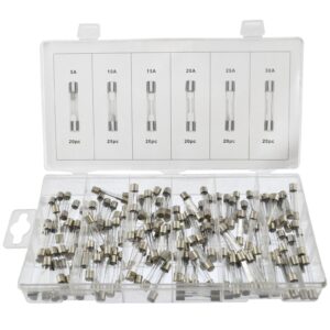 Fusibles de vidrio fusibles automotrices 120 piezas kit surtido 5amp - 30amp AST21-
