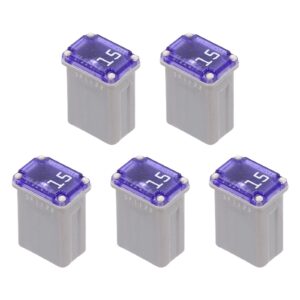 5 piezas fusibles micro cartucho 15A 32V fusible automotriz de soplado lento-