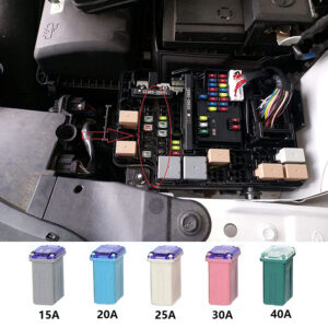 Surtido de fusibles micro cartucho de soplado lento automotriz MCASE, fusibles tipo FMM 25 piezas-