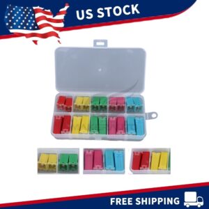 Kit surtido de fusibles automáticos mini fusibles cuadrados automotriz automóvil AMP 20 piezas con caja-