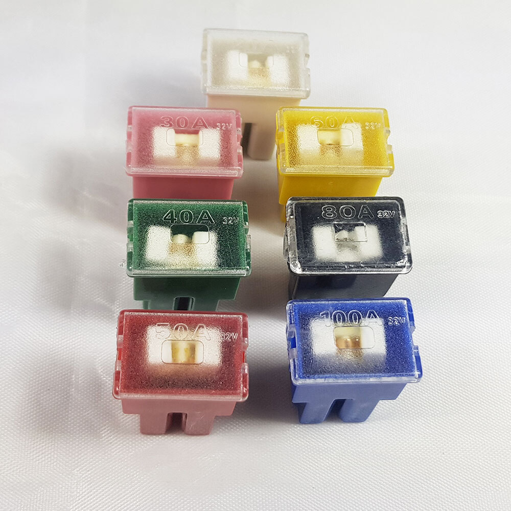 Fusibles automotrices de soplo lento japonés PAL japonés macho hembra 32V 20A - 100A fusibles de automóvil-