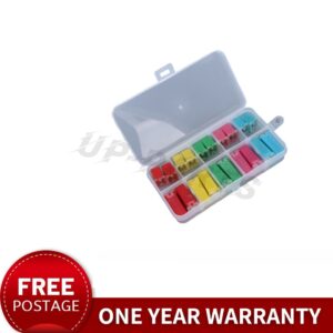 Kit surtido de 10 pares de fusibles automáticos mini fusibles cuadrados automotriz AMP y caja-