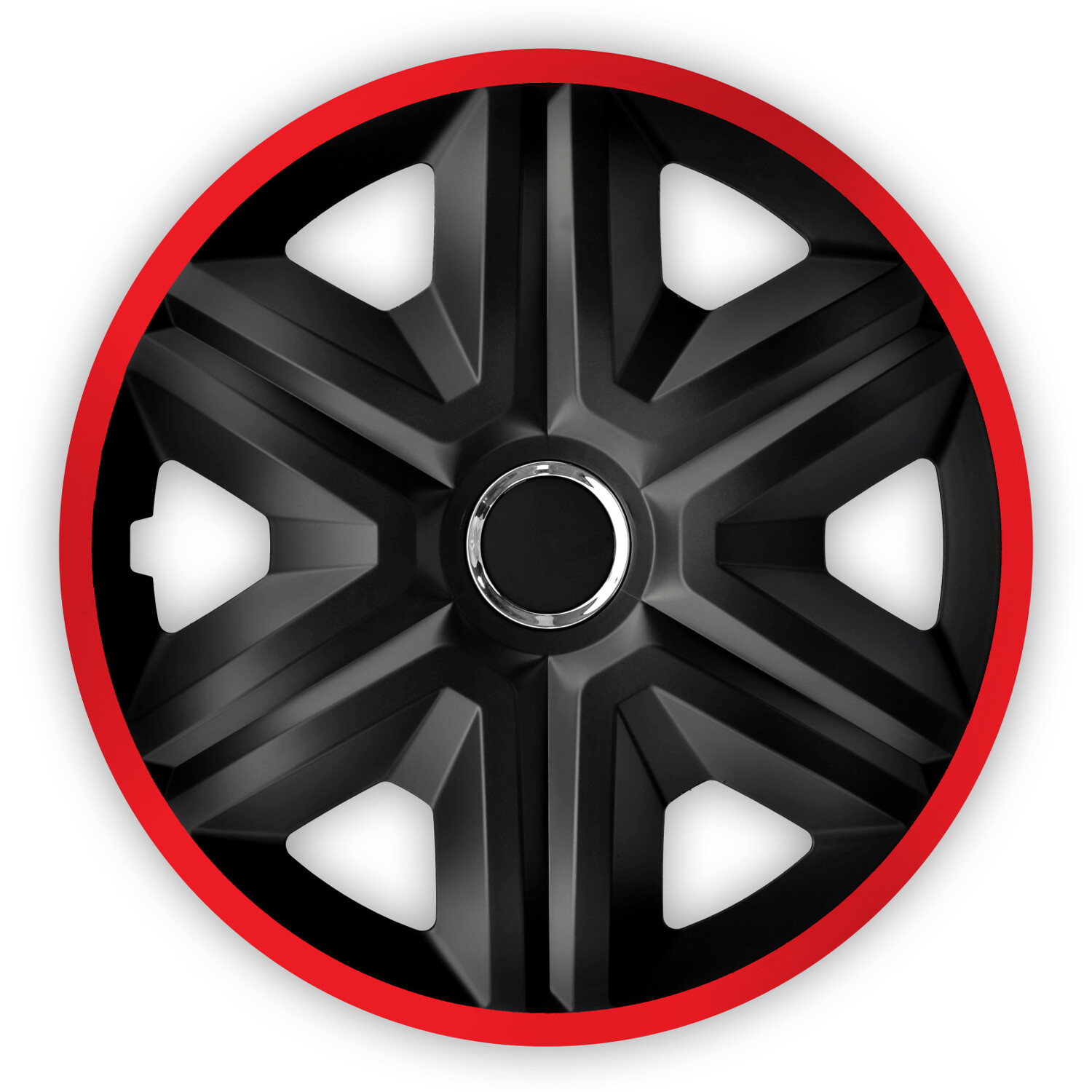 Juego de Tapacubos Universal Cubiertas de Rueda de 15" 4 Piezas Fácil Montaje Resistente Rojo Sólido- - Image 5