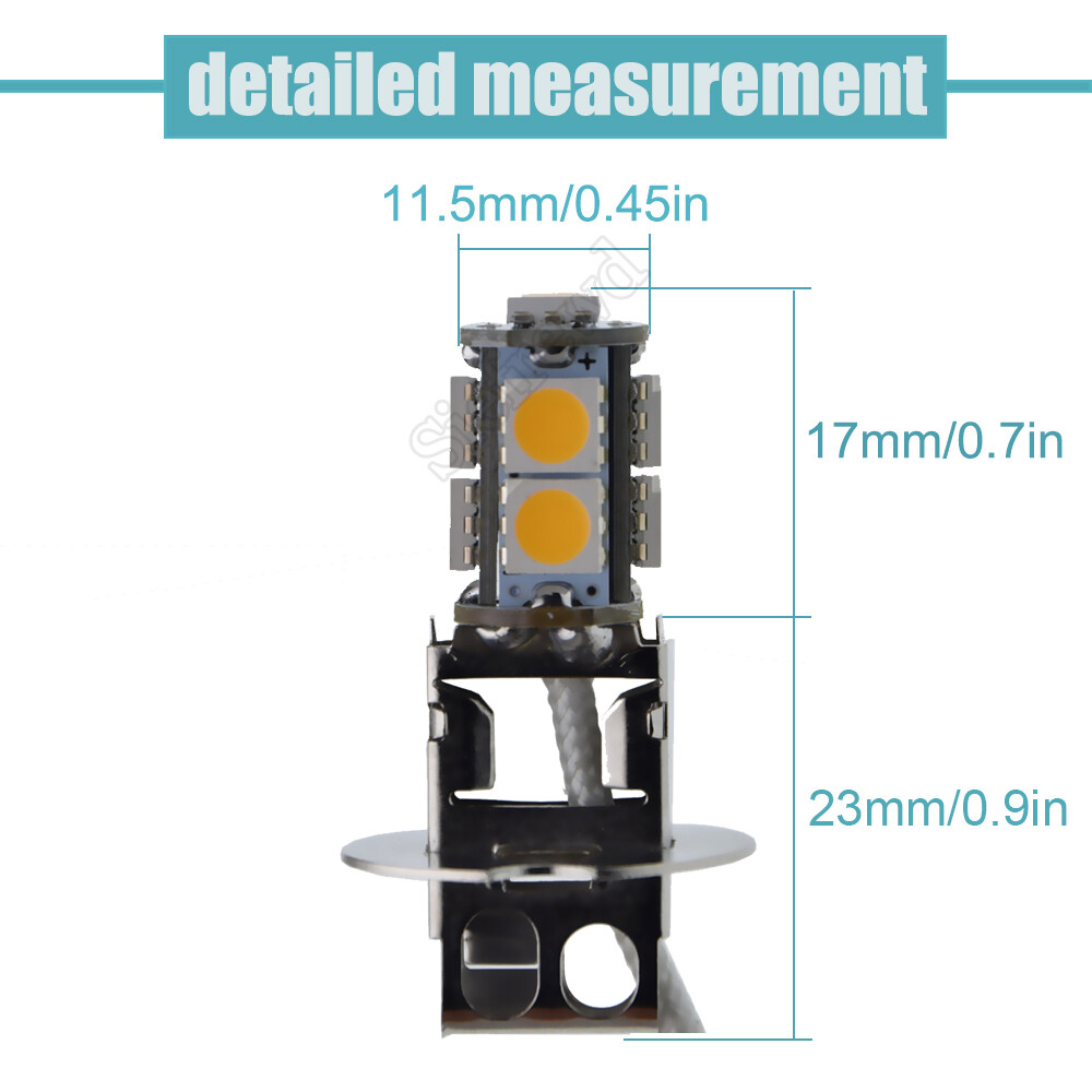 2X 6V H3 WARM WHITE LED FOG DRIVING LIGHT FLASHLIGHT TORCH HEAD BULB LAMP GLOBES - Image 3