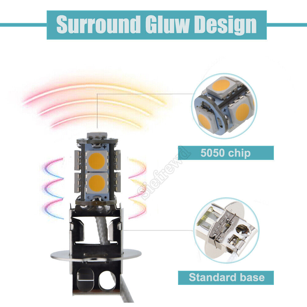 2X 6V H3 WARM WHITE LED FOG DRIVING LIGHT FLASHLIGHT TORCH HEAD BULB LAMP GLOBES - Image 4