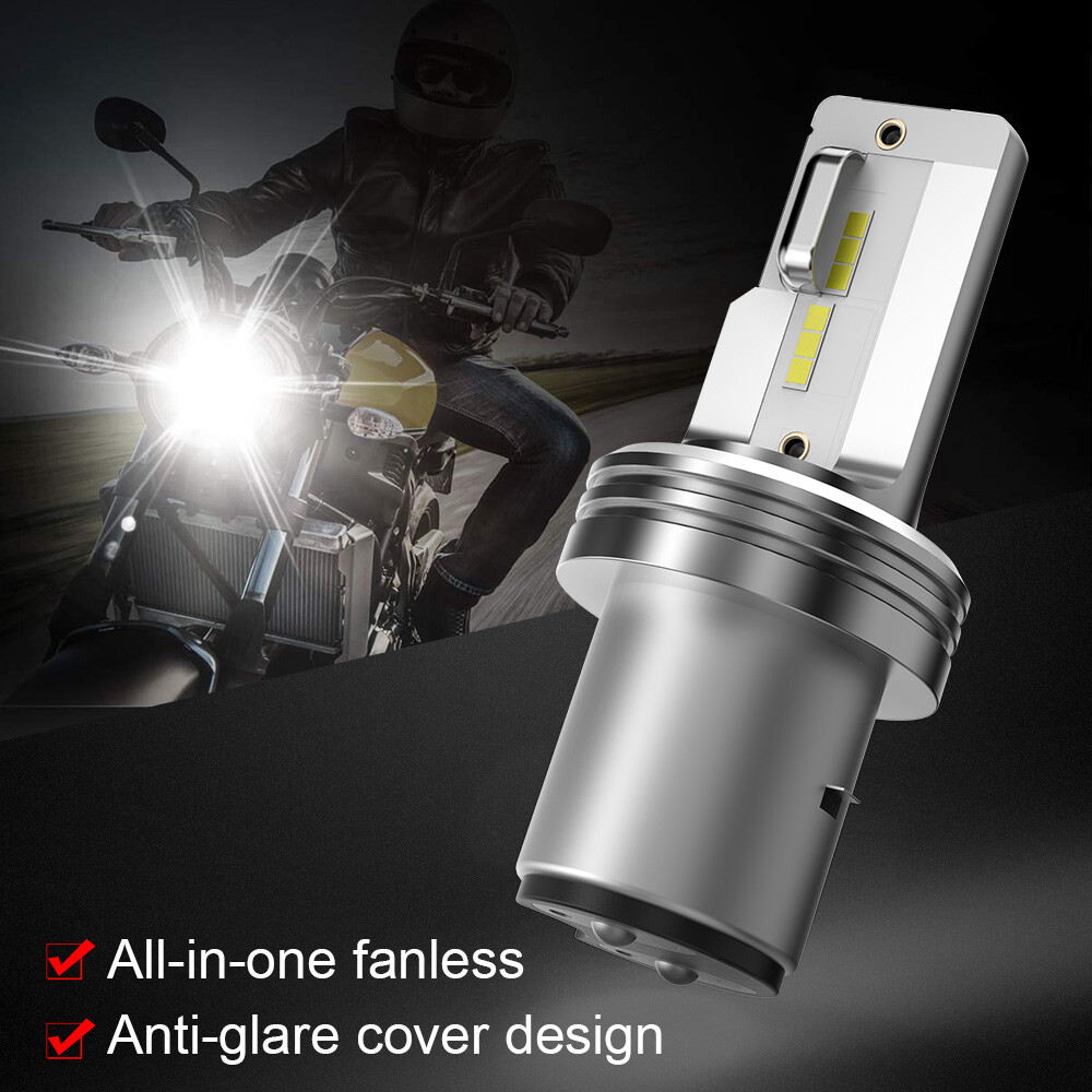 Bevinsee 2x BA20D LED Faro Moto Globos Faro Alto/Bajo 6000K 12V- - Image 2