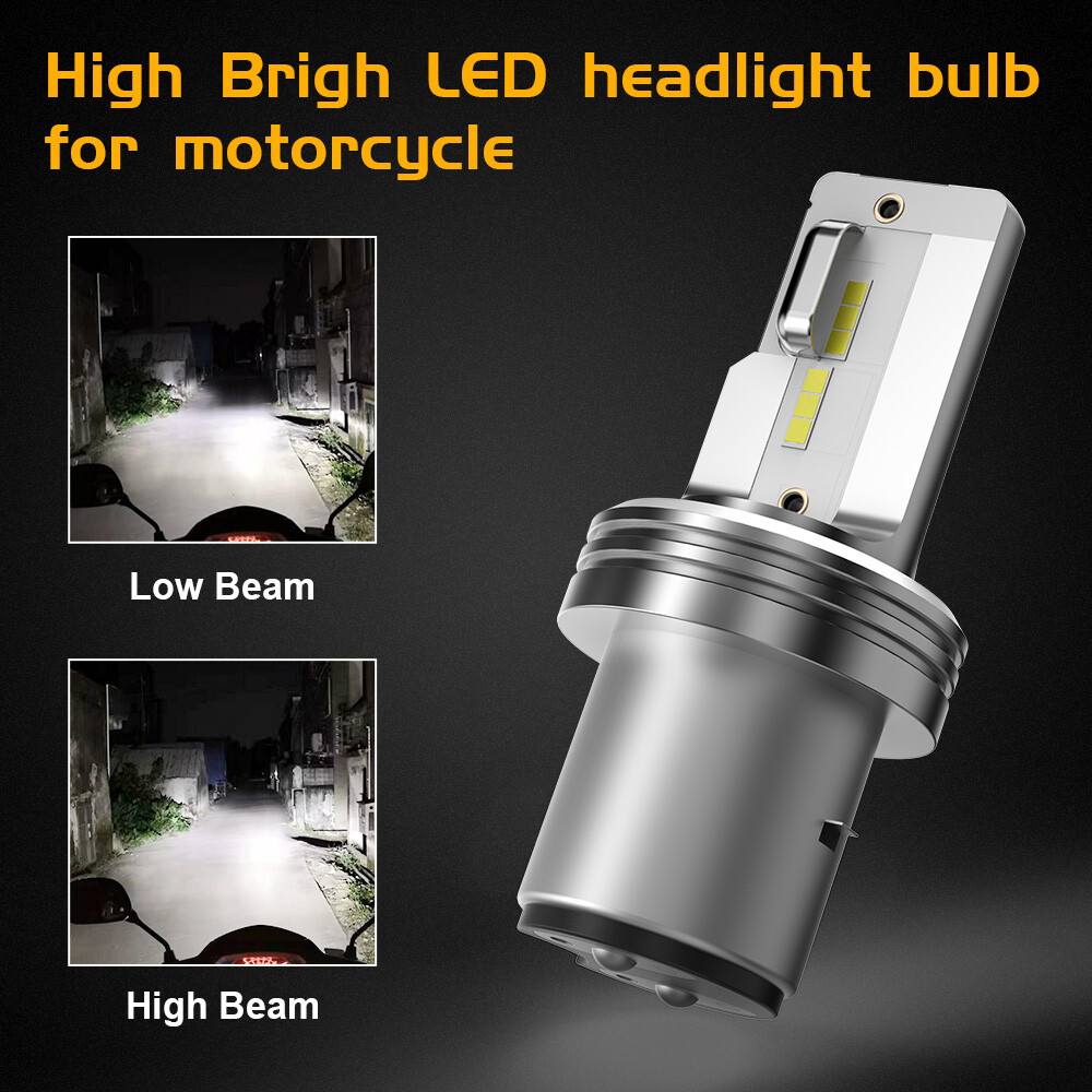 Bevinsee 2x BA20D LED Faro Moto Globos Faro Alto/Bajo 6000K 12V- - Image 3