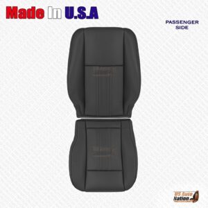 2008 - 2020 For Dodge Grand Caravan Passenger Bottom & Top Leather Cover Black