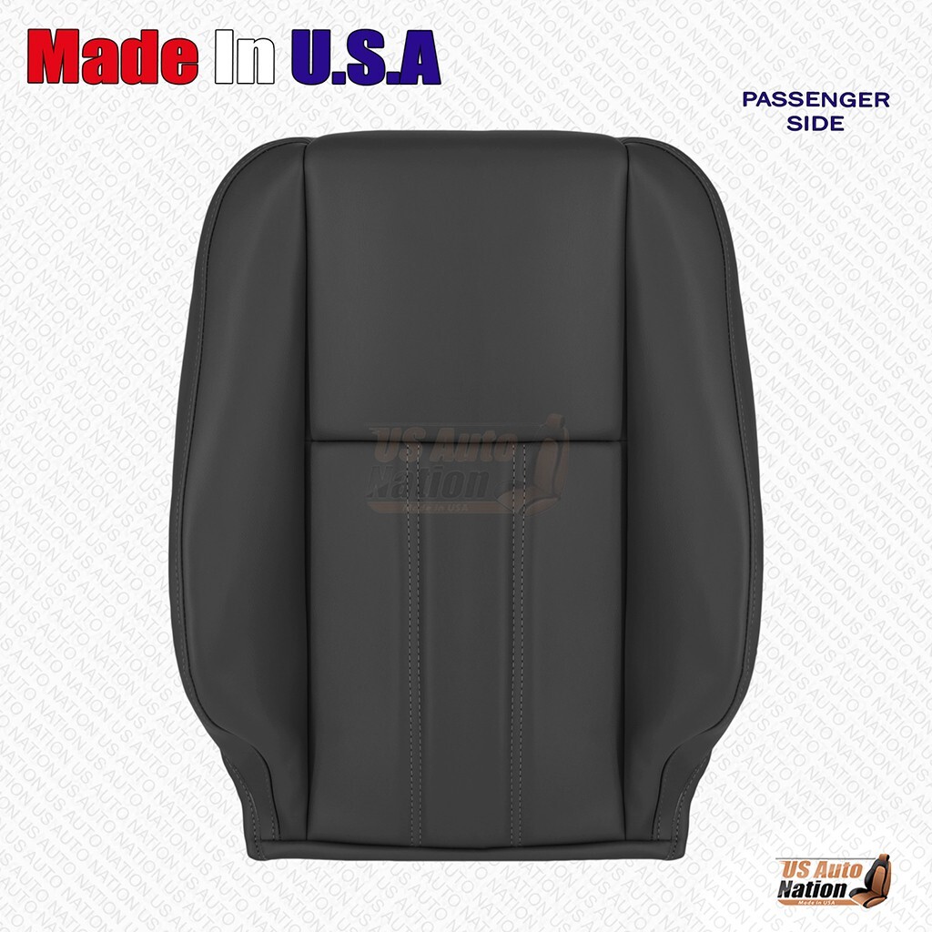 2008 - 2020 For Dodge Grand Caravan Passenger Bottom & Top Leather Cover Black - Image 2