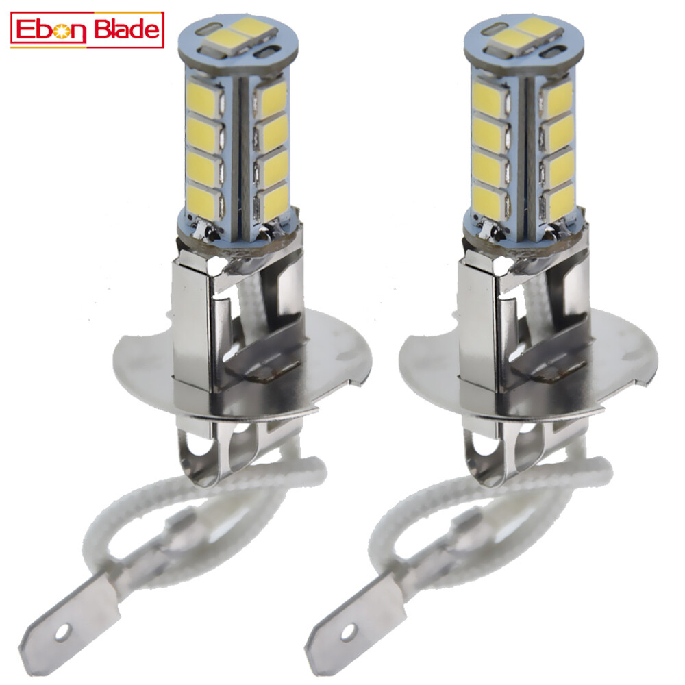 2X H3 CAR LED FOG DRIVING LIGHT FLASHLIGHT TORCH HEAD BULB LAMP GLOBES 6V 6000K