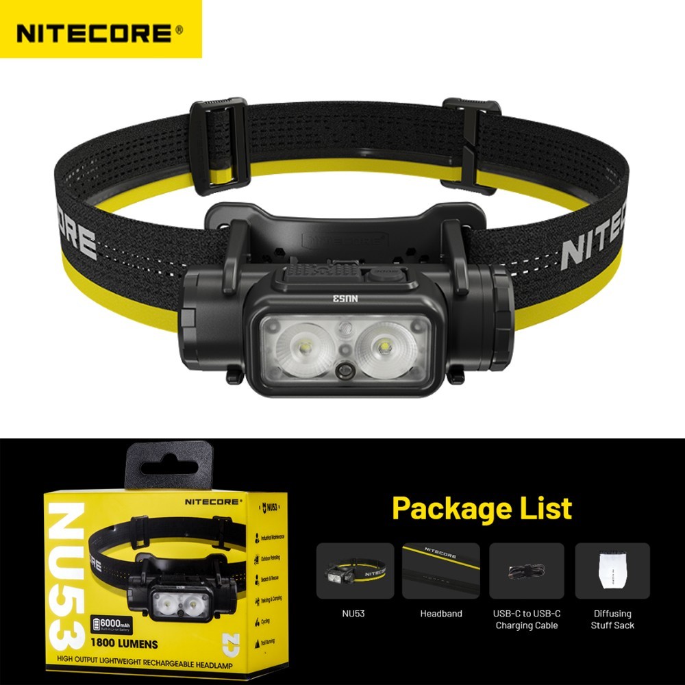 Faro Nitecore NU53 1800 LM Faro Industrial Recargable Luces Camping-