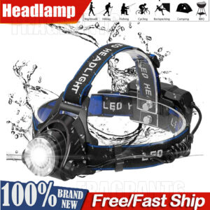 Linterna LED Faro Recargable 25000LM Cabeza Zoomable Antorcha Lámpara-