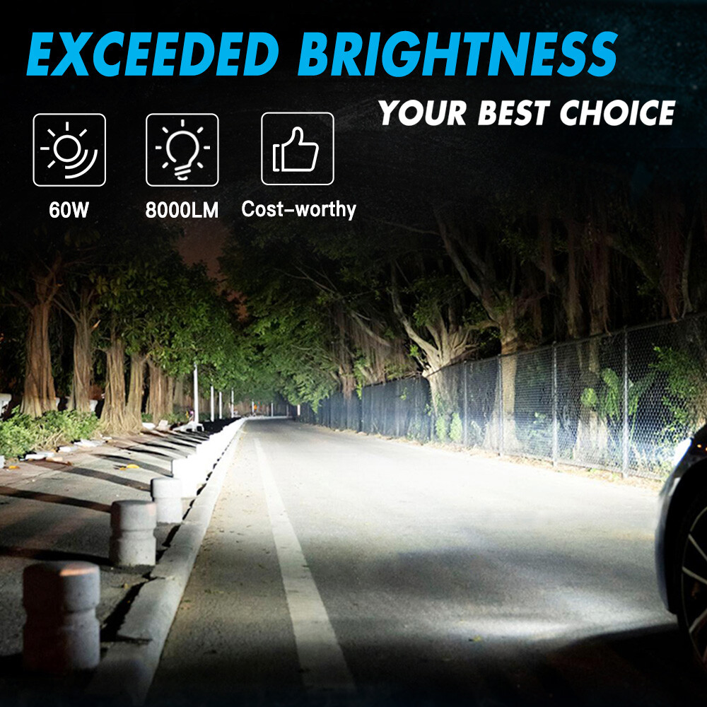 Globos de faros LED H4 haz alto/bajo 8000LM blanco para Toyota Corolla AE101 94-99- - Image 3