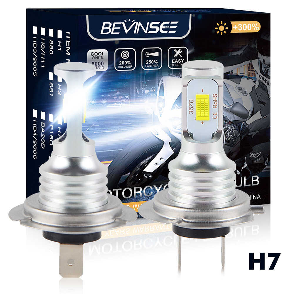 2x Globos de faros LED H7 6000K para BMW motocicleta R1200GS R1200RT bombillas brillantes-