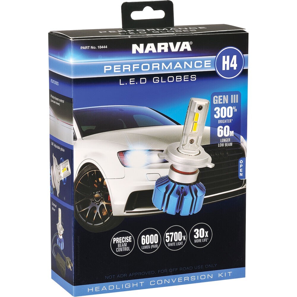 Kit de rendimiento globos faros LED Narva H4 GEN III H4 12/24V con LED T10- - Image 2