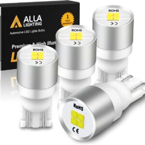 Allá Lighting 4x T10 194 168 Bombillas LED W5W 2825 175 158 6000K Xenón Blanco -