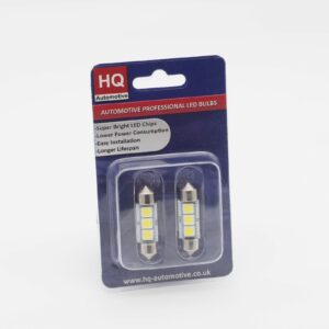 2 bombillas interiores HQ Automotive Festoon 36 mm 3 SMD G2 LED 5050 BLANCAS Canbus-