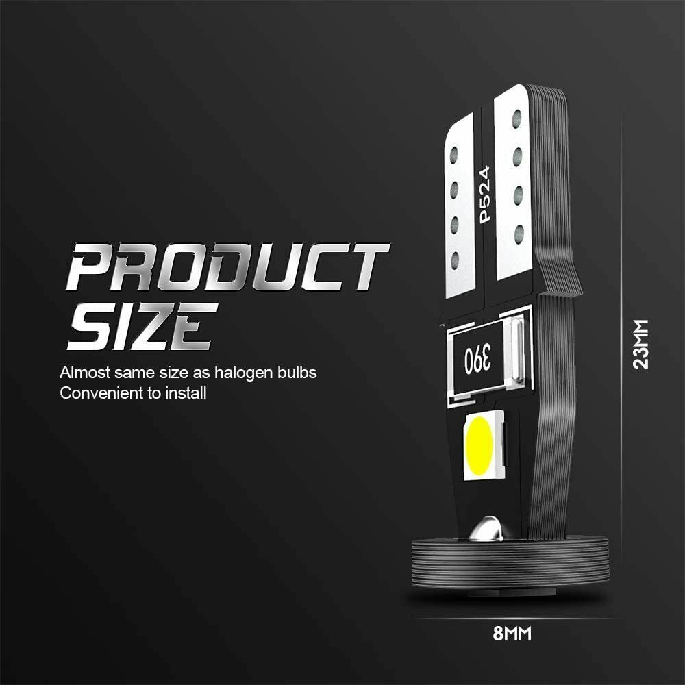 WINETIS 10 piezas Super Brillante 194 168 175 2825 T10 5 Chipsets Blanco 6000K Bombillas LED- - Image 4