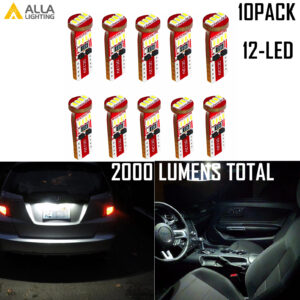 Bombilla de Cortesía Allá 10X LED 2821|Cúpula|Guantera|Instrumento|Mapa|Parking 3014-