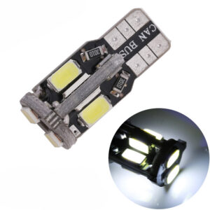 10 Piezas Nuevo T10 Cuña Alta Potencia Brillante LED 12V 5W Bombillas Automotriz Blanco-