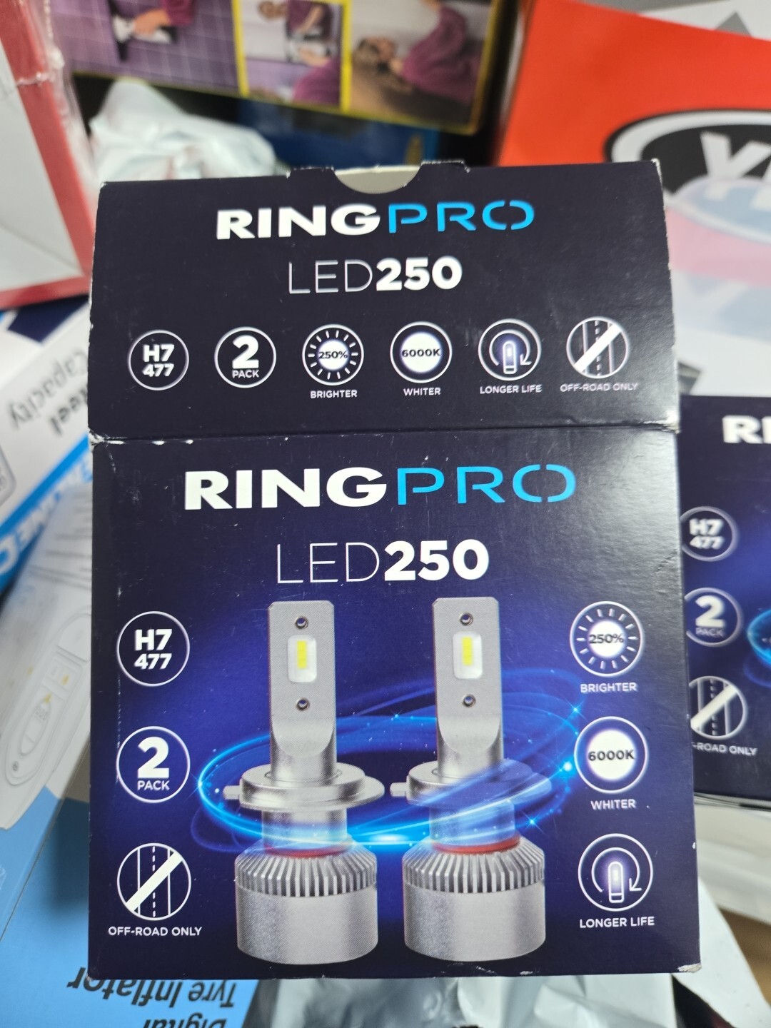 Bombillas LED Ring Automotive H7 250% más brillantes 6000K más blancas probadas en el Reino Unido-