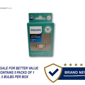 NUEVO PHILIPS AUTOMOTRIZ 12V LED BLANCO BOMBILLAS - DE3175WLED - CONTIENE 5 BOMBILLAS-